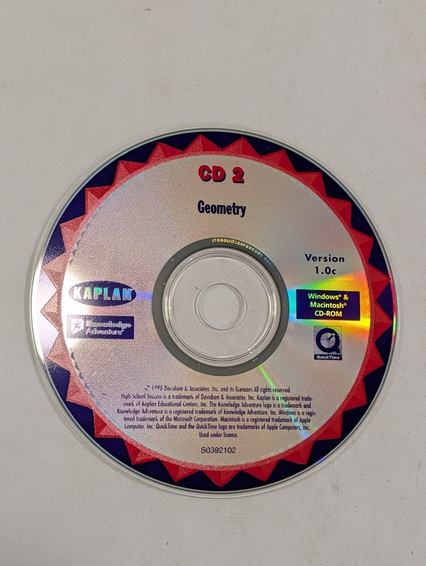 4 Loose Kaplan Educational PC CD-ROMs | Algebra Geometry Grammar Reading Vocab gallery