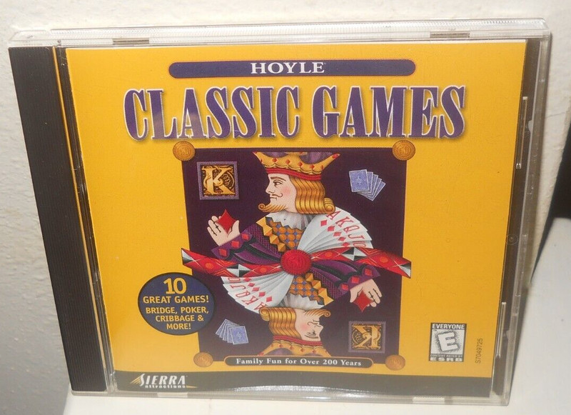 Hoyle Classic Games 1998 Sierra. 10 Great Games. Pre-Owned CD-ROM VG Ships Free