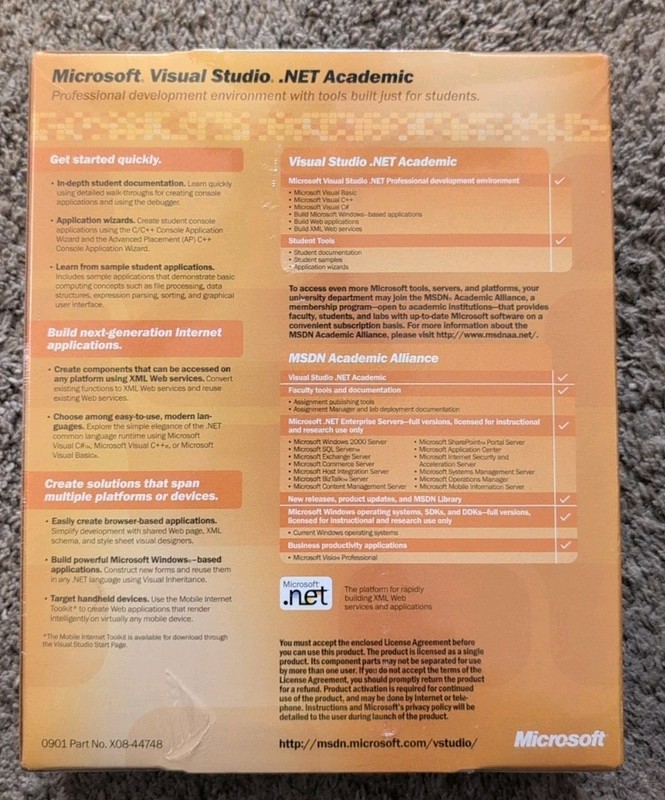 Microsoft Visual Studio .NET 2002 Professional Edition- Factory SEALED NEW gallery