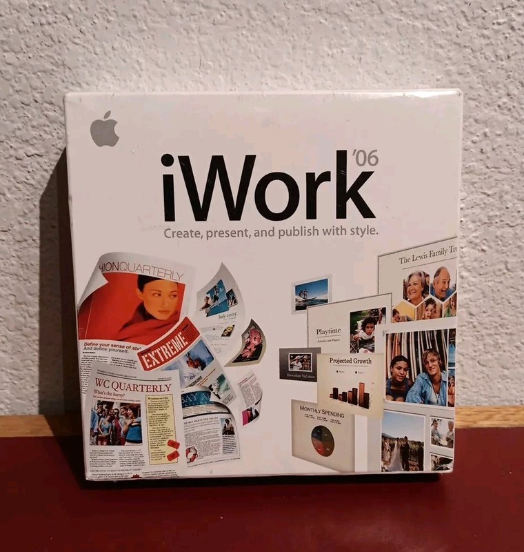 New/Sealed Apple iWork ’06 Mac MA222Z/A Free Shipping