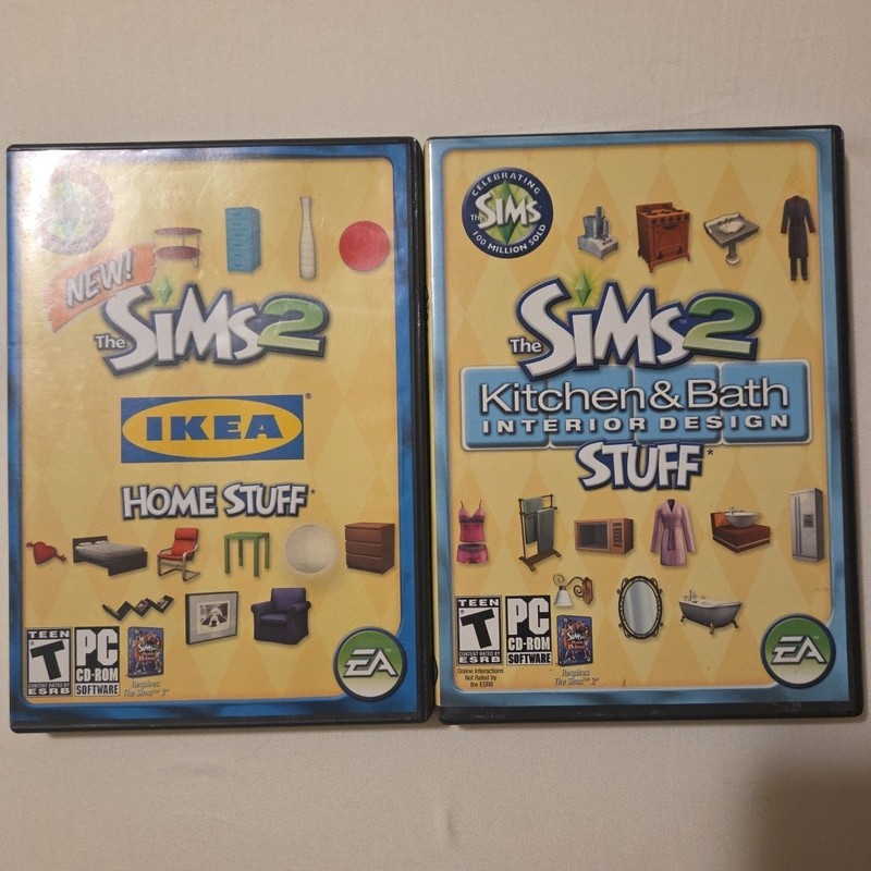 The Sims 2 IKEA Home Stuff - Kitchen & Bath Interior Design Stuff Lot Of 2