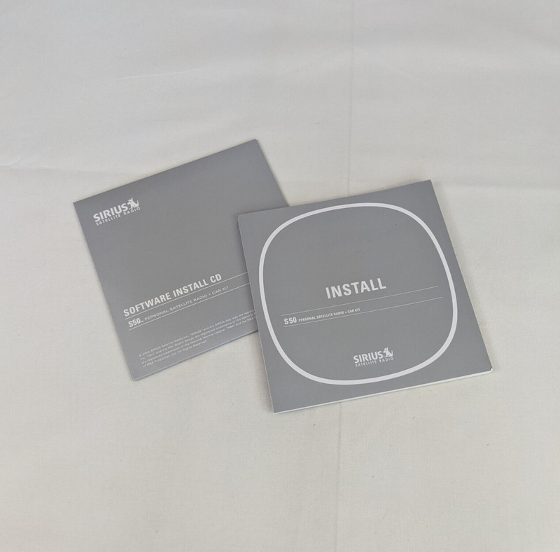 2005 Sirius Satellite Radio Software Install CD S50 & Quickstart Guide Booklet