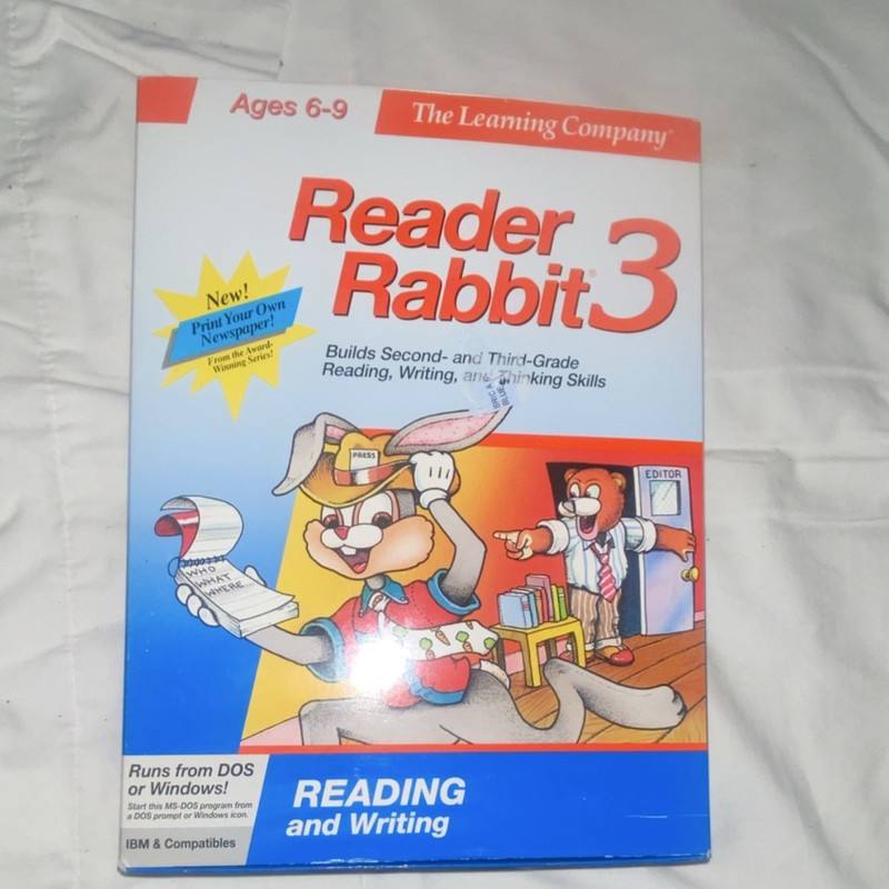 The Learning Company Reader Rabbit 3 Reading & Language DOS Windows Ages 6-9