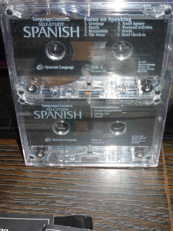 Syracuse Language Self Study Spanish PC 4 CD set +2 tapes inbox w/ books &Dictio gallery
