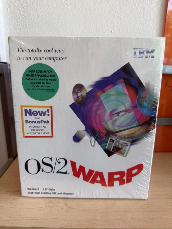 NEW SEALED IBM OS/2 Warp Connect Version 3 3.5" Disk Vintage Computer Software gallery