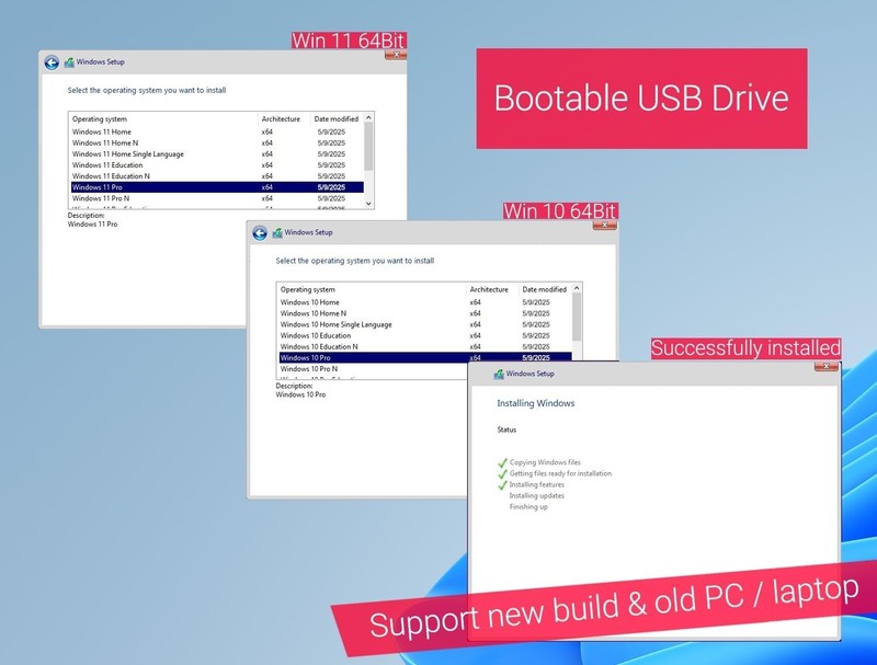32GB Bootable USB 3.2 Drive for Windows 11/10 - Password Reset & Recovery Tools gallery