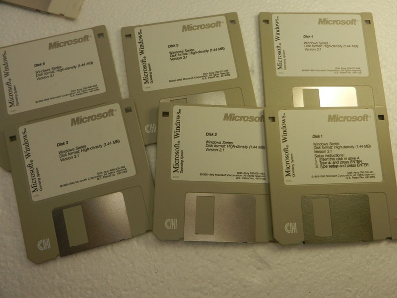 Microsoft Windows 3.1 Operating System 3.5″ Floppy Disks 6 Floppies
