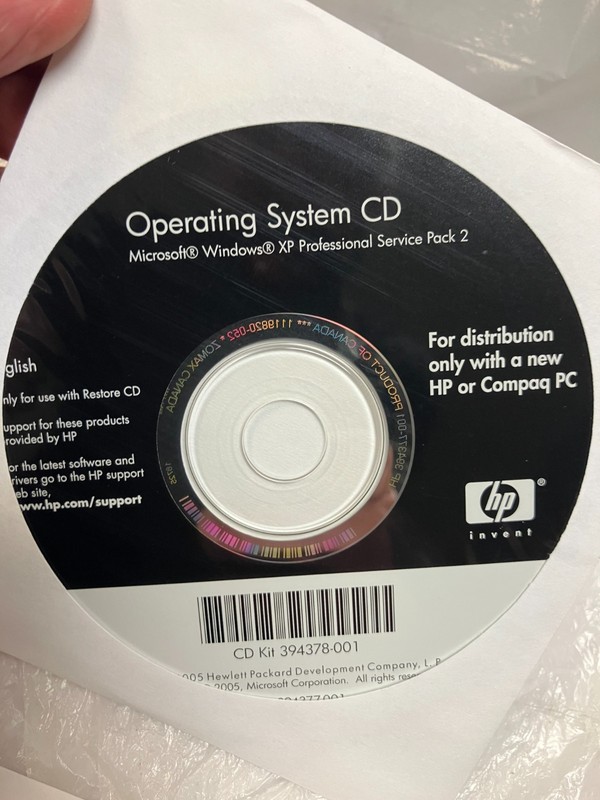 HP Reinstallation CD Microsoft Windows XP Professional Service Pack 2 for DC7600 gallery