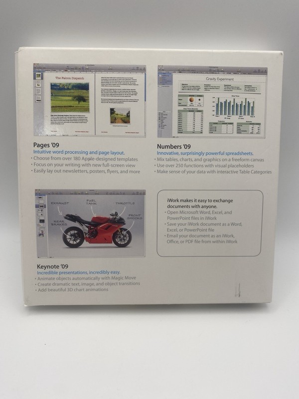 Apple iWork '09 Office Software Suite for Mac - Pages, Numbers, Keynote gallery