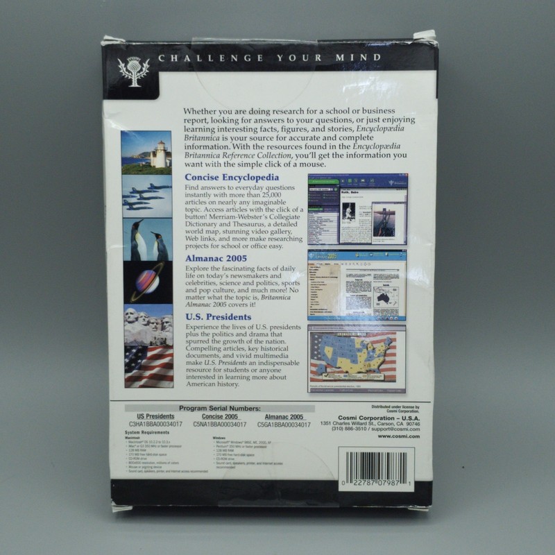 Encyclopaedia Britannica Reference Collection 2005 CD-ROM PC Mac New Sealed gallery