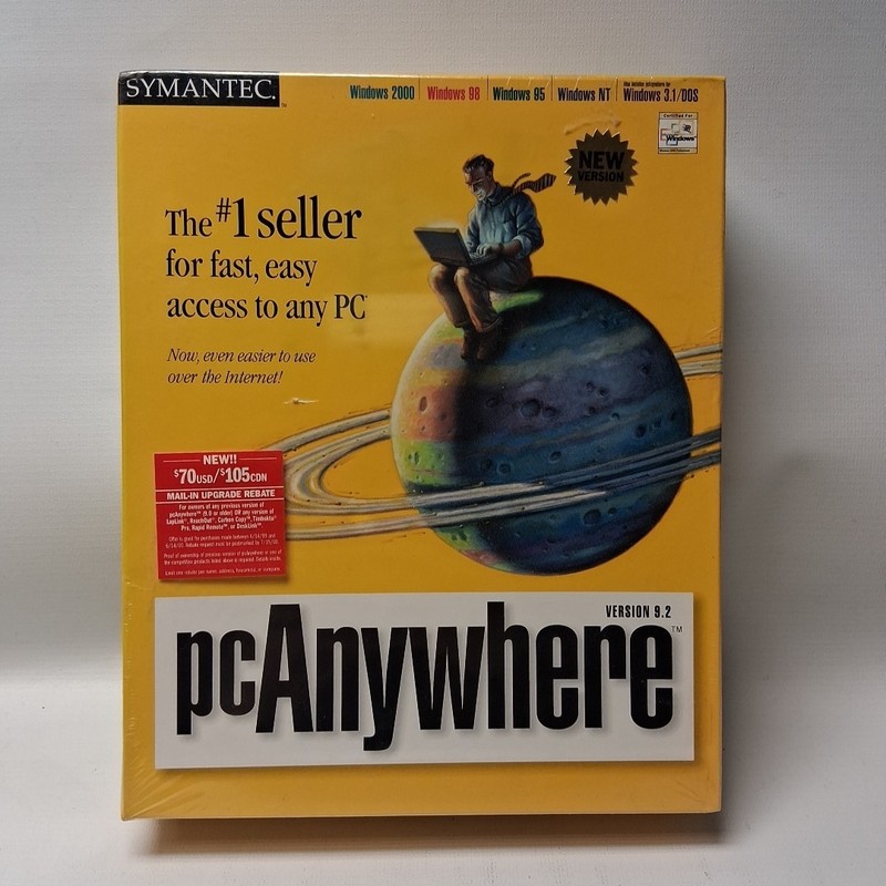 Symantec pcAnywhere Version 9.2 Windows 2000-98-95-3.1/DOS New Sealed