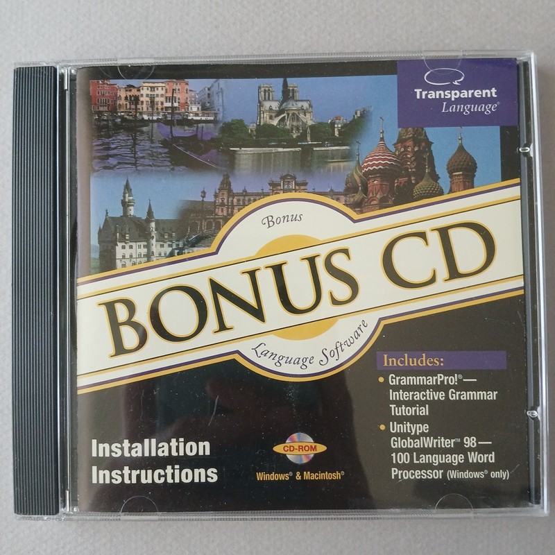 Transparent Language Bonus CD Language Software – CD-Rom