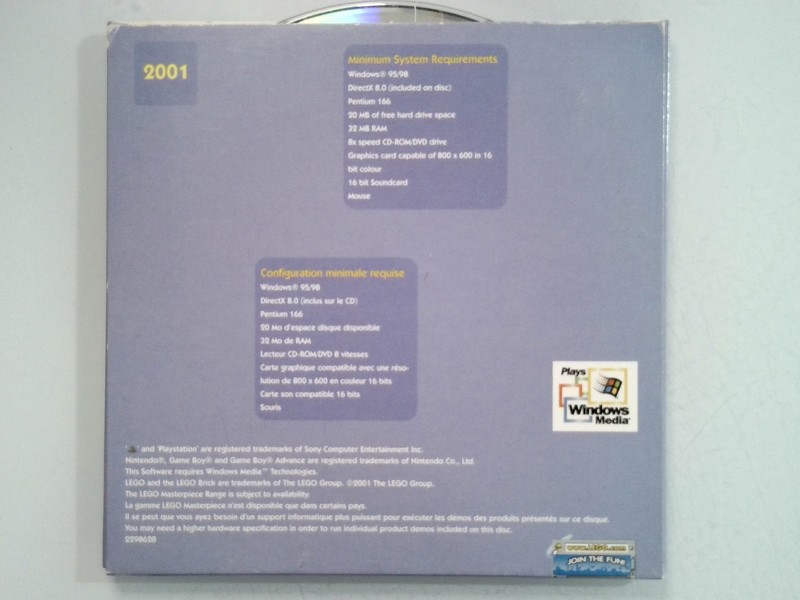 LEGO Software Demo CD 2001 Windows 95/98 PC Game Vintage gallery