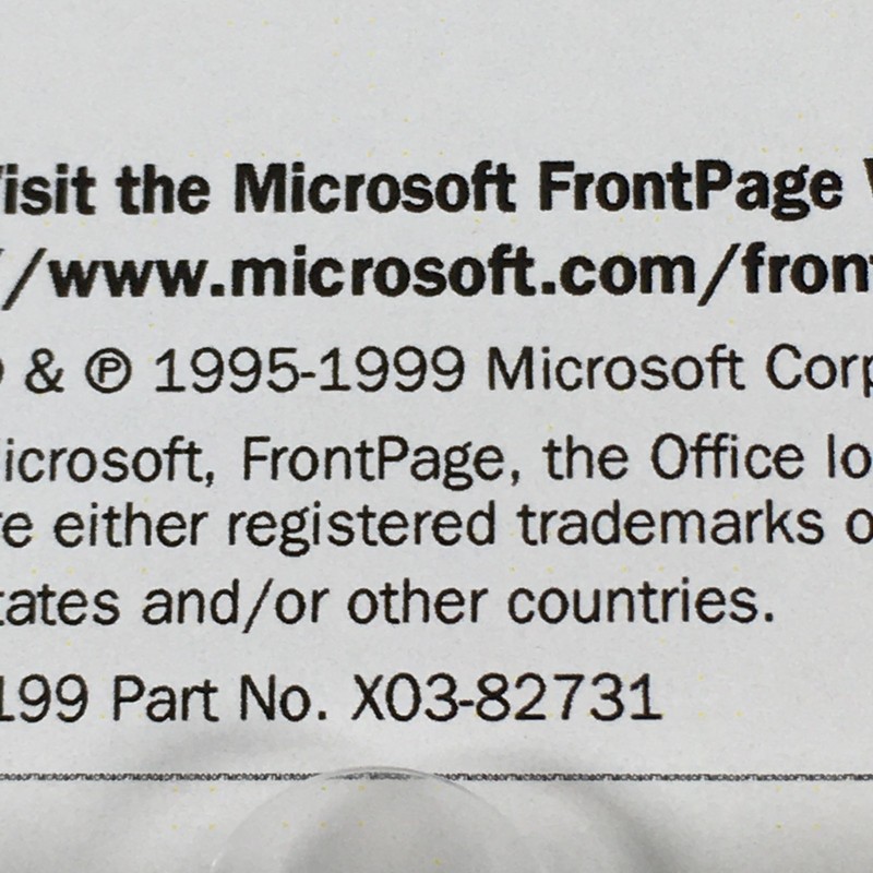 Microsoft Front Page 2000 2 CDs w/Product Key 1 License New gallery