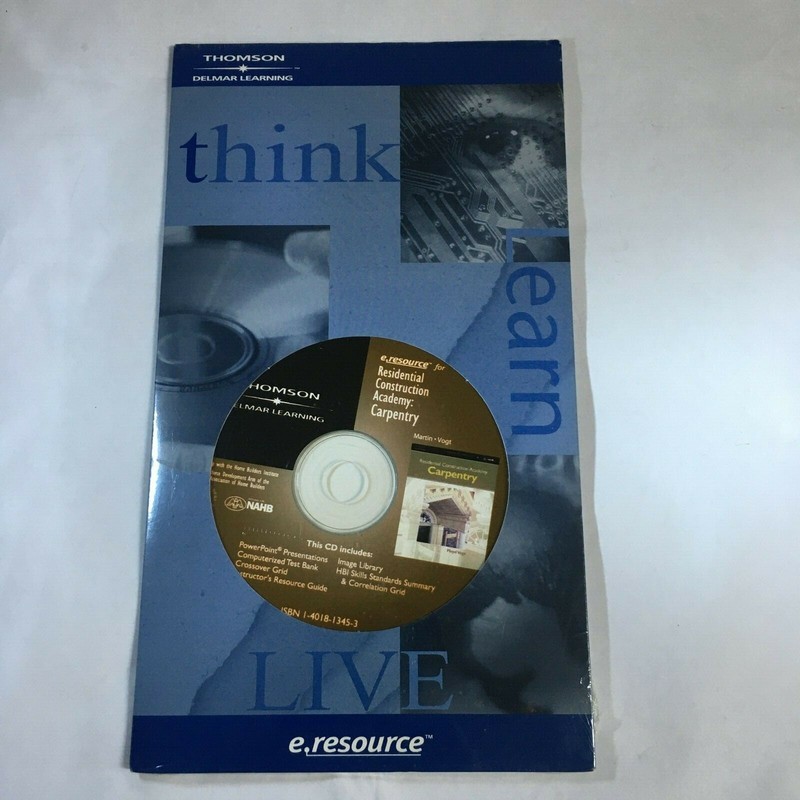 Thomson Delmar Residential Construction Academy:Carpentry Learning CD New/Sealed