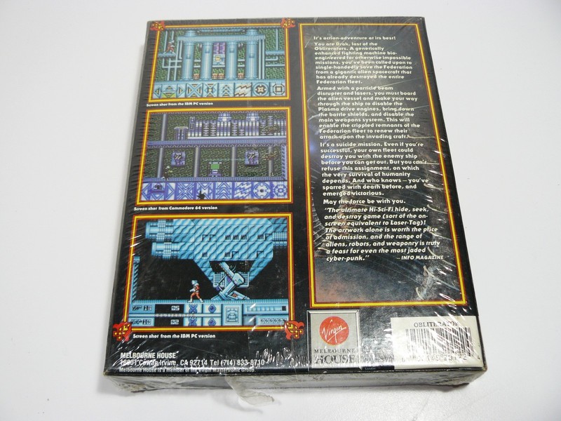 Sealed / New Psygnosis Obliterator Virgin 3.5" Computer Game IBM PC gallery