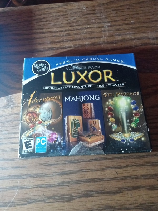 NEW LUXOR Variety Pack Adventures Mahjong 5th Passage CD Rom Video Game Shooter