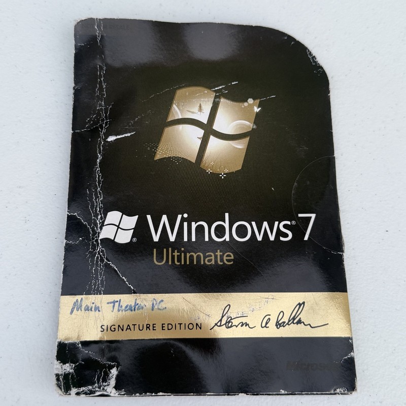 RARE SIGNED Microsoft Windows 7 Ultimate SIGNATURE EDITION 64 Bit —32 Bit DVDs