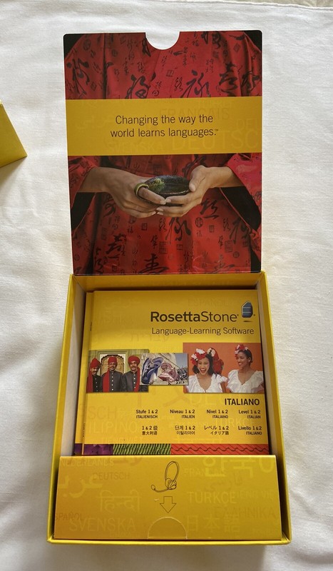Rosetta Stone Italiano Level 1 & 2 Language CD Discs Set w/Headphones - Italian gallery