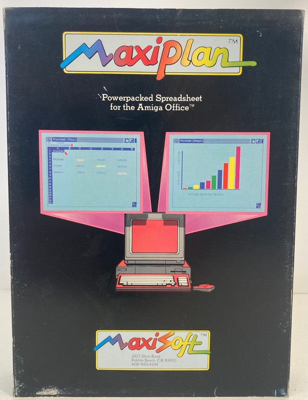 Amiga Maxiplan Program Vintage Software Maxisoft Spreadsheet Analysis gallery
