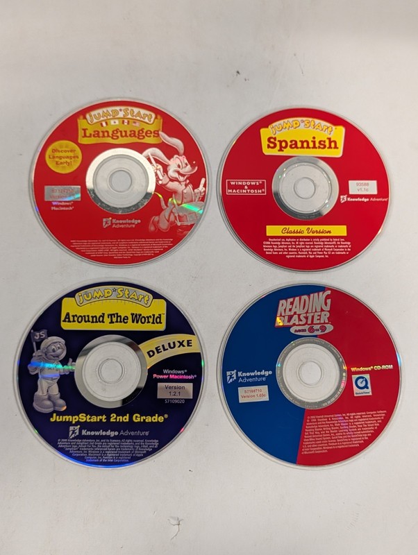 4 Loose Jump Start Learning PC CD-ROMs | 2nd Grade Languages Spanish Reading