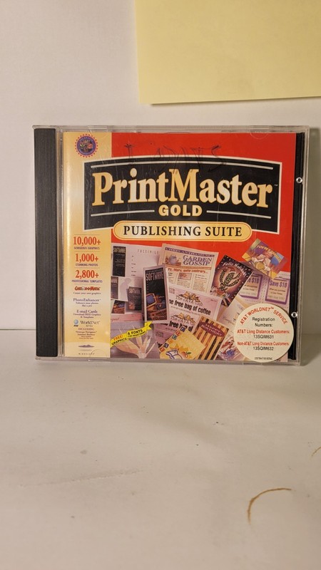 Print Master Gold Publishing Suite 4.0 Windows 95 & 3.1 CD-ROM Previously Owned