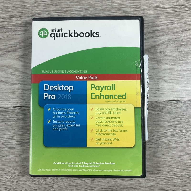 INTUIT QUICKBOOKS DESKTOP PRO 2018 FOR WINDOWS – RETAIL BOX – 1 USER