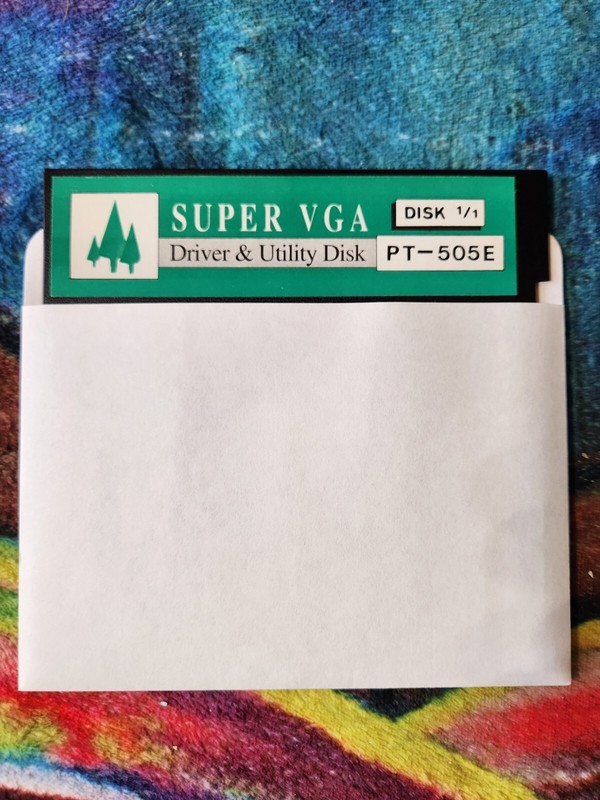 SUPER VGA – Driver & Utility Disk 1/1 – PT-505E | 5.25″ Vintage Floppy