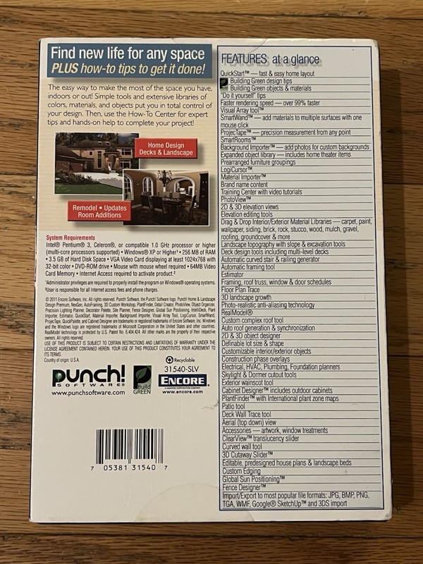 Punch Home & Landscape Design Premium V17 Software Simulation New Sealed gallery