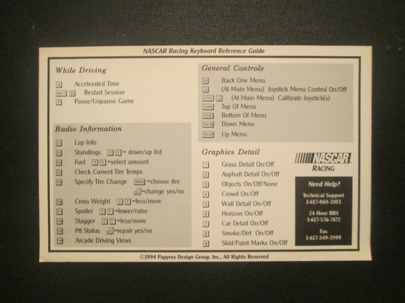NASCAR Racing CD-ROM by Papyrus 1994 PC gallery