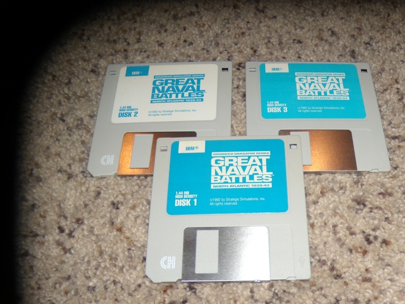 Great Naval Battles North Atlantic 1939-43 IBM PC Program on 3.5" disks