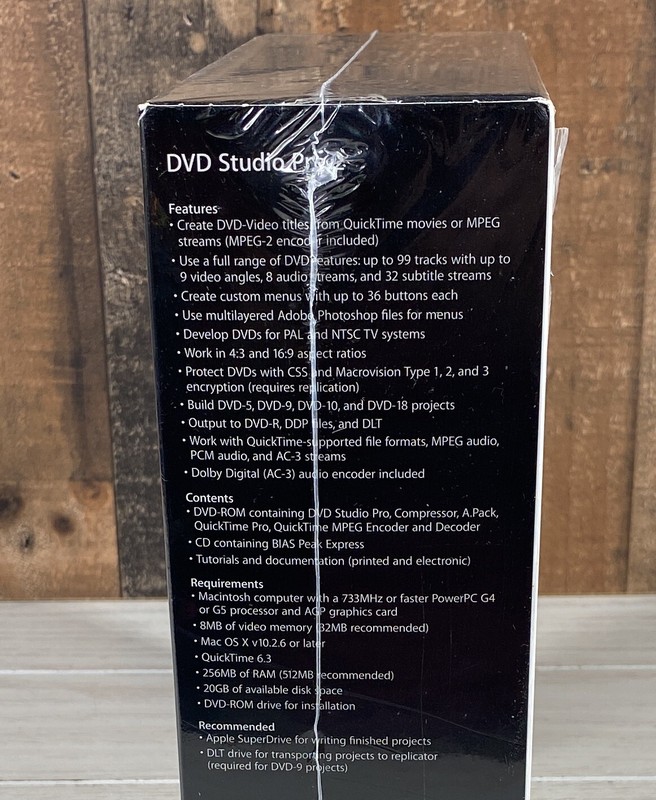 DVD Studio Pro 2 Academic Single User Version Apple Mac NEW SEALED (2003) gallery