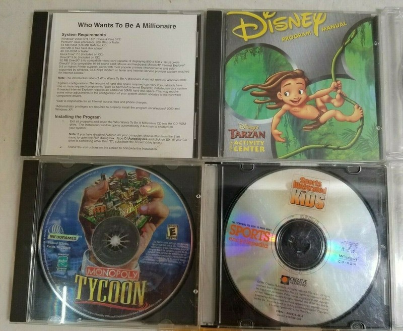 Lot of 11 PC Computer REFERENCE Media & Games DK INTERACTIVE, Monopoly, SI Kids gallery