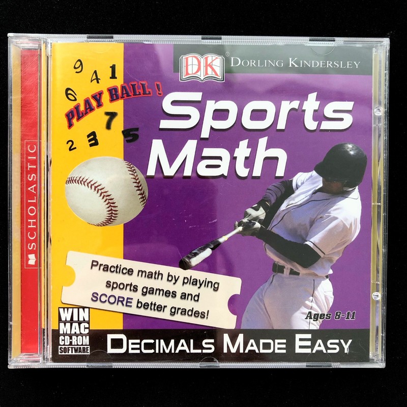 Sports Math: Decimals Made Easy Dorling Kindersley PC CD-ROM Age 8-11