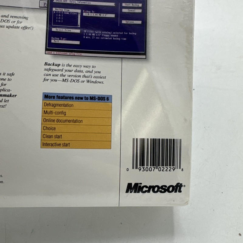 MS-DOS 6.0 Upgrade Operating System 3.5" Floppy Discs Sealed New In Box gallery