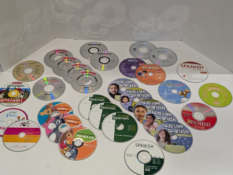 31 Spanish Loose Language PC CD-ROMs, DVDs, & Audio CDs – Language Learning