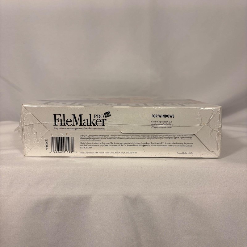 Claris FileMaker Pro 4.0 for Windows Vintage Database Software New Sealed Box gallery