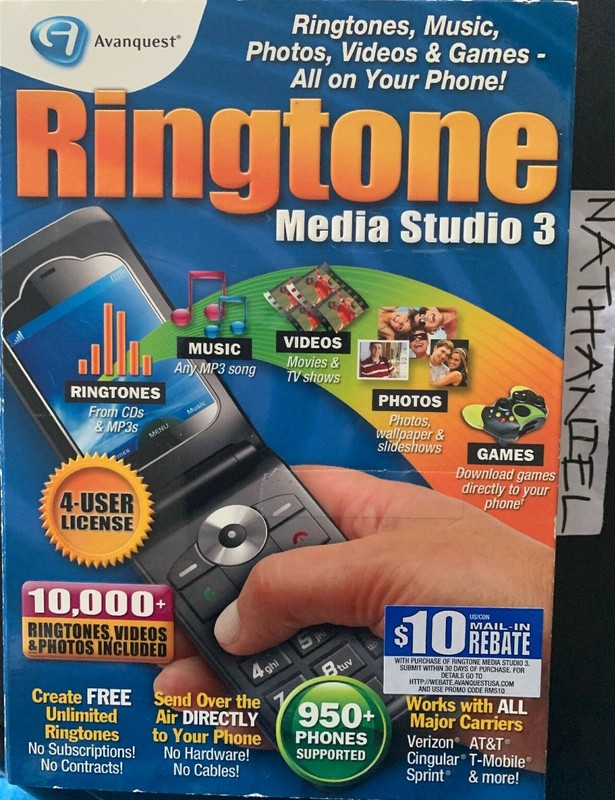 Avanquest Ringtone Media Studio version 3 Retail Box Create Free Ringtones NIB