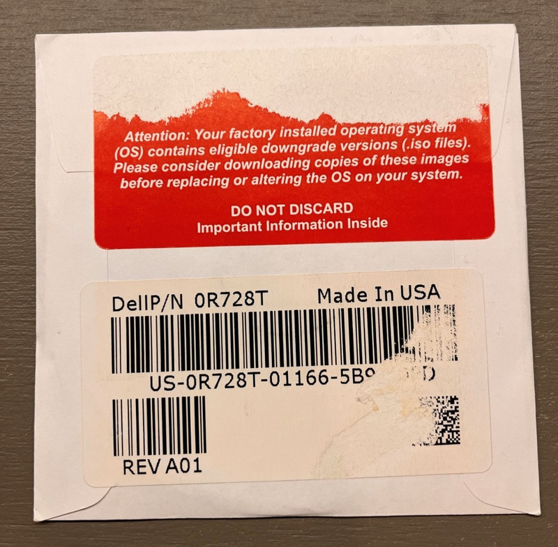 Dell Microsoft Windows Server 2008 R2 Std SP1 Install DVD 8H7N3 (no key) SEALED gallery