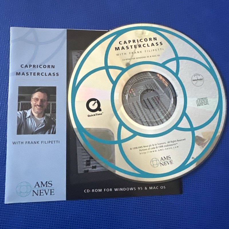 Capricorn Masterclass CD-ROM by AMS Neve for Windows 95 & MAC OC