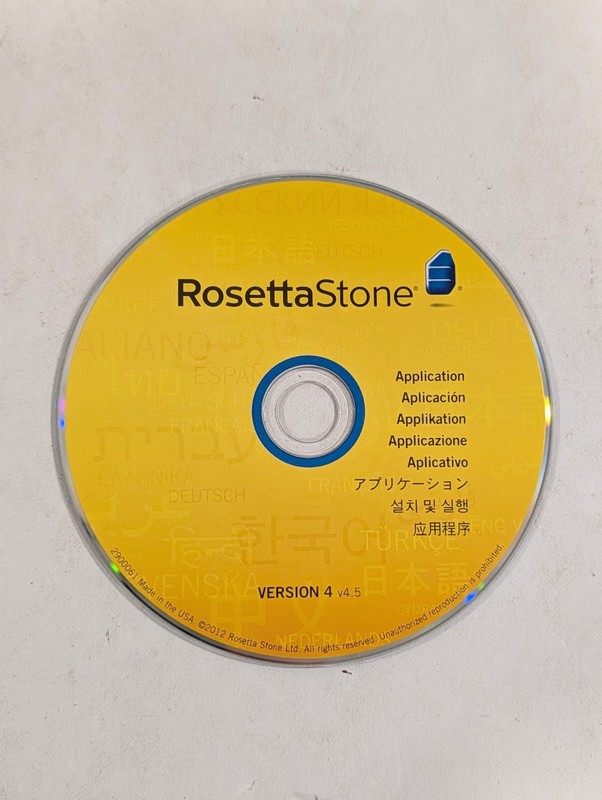 Rosetta Stone Language Learning Application Version 4 v4.5 CD-ROM Disc Only