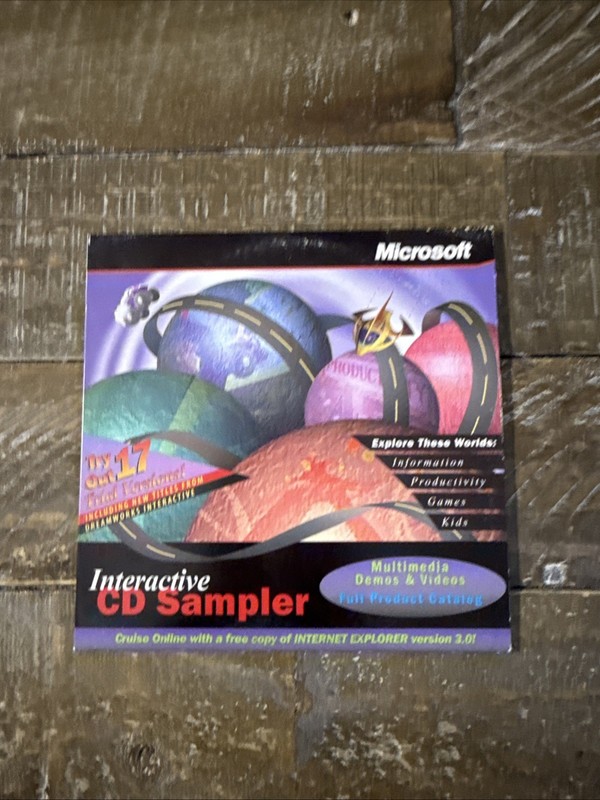 Microsoft Interactive CD Sampler PC Cd Rom