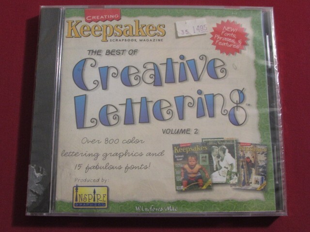 THE BEST OF CREATIVE LETTERING VOL. 2 DUAL FORMAT CD WINDOWS/MAC GRAPHICS FONTS