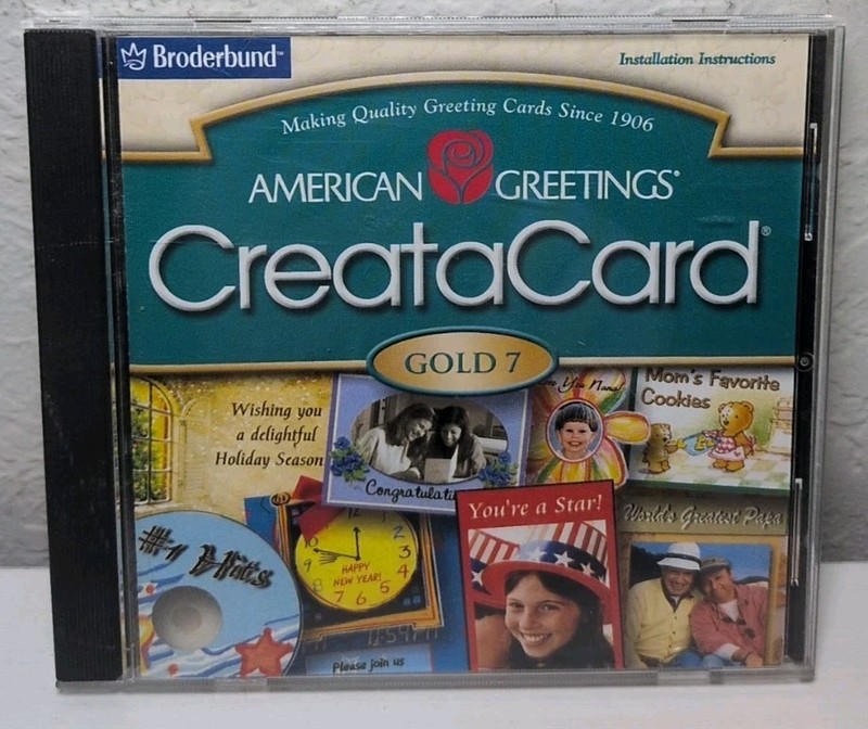 American Greetings Creatacard Gold 7 PC CD-ROM B291
