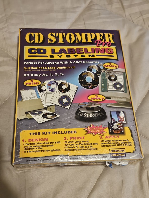 PRO CD-R LABELING SYSTEM – CD STOMPER KIT – Brand NEW Sealed