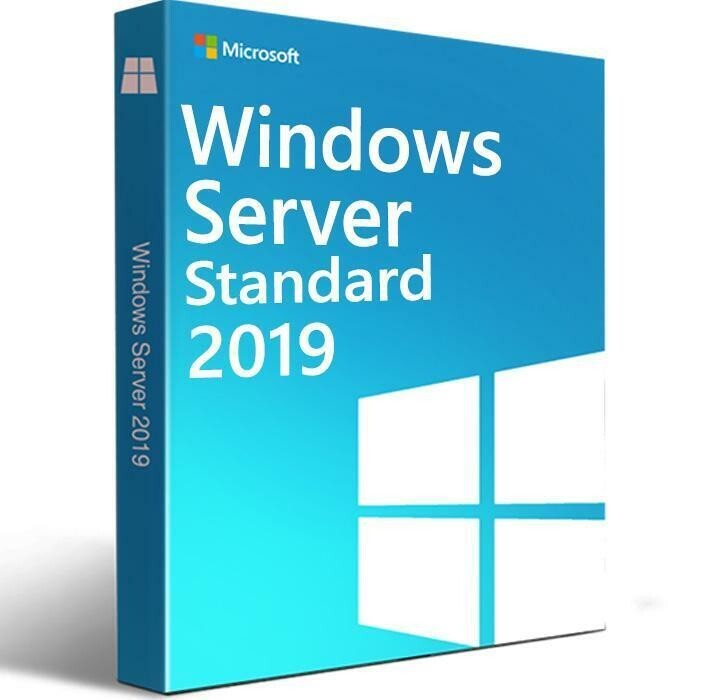 Windows Server 2019 Standard Edition with 5 CALs. Retail License, English.