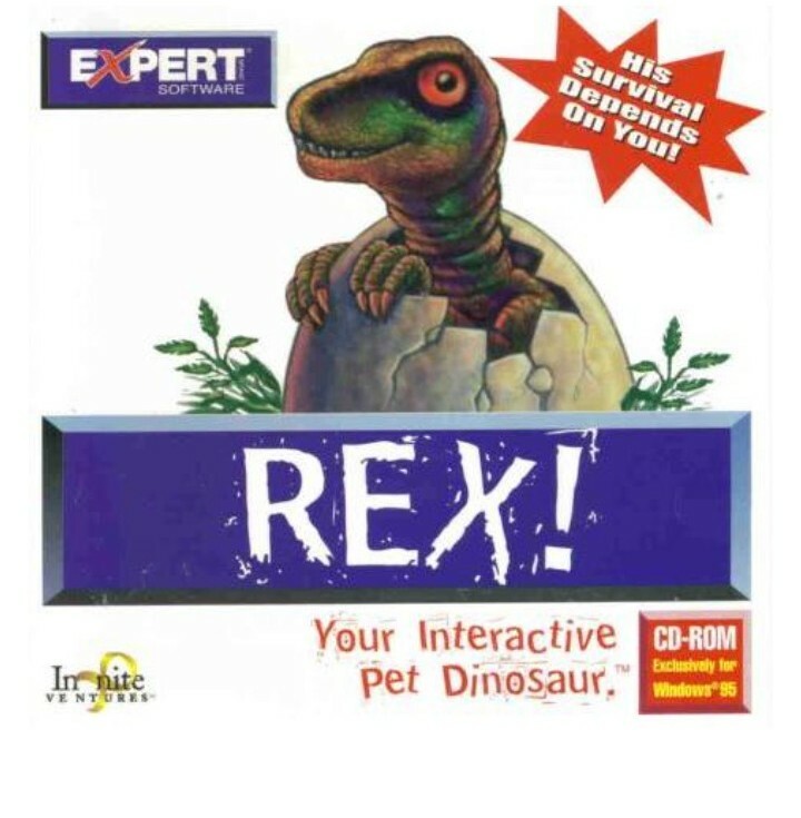 Rex Interactive Pet Dinosaur Game PC CD-Rom Windows 95 Tyrannosaur 1997 Expert