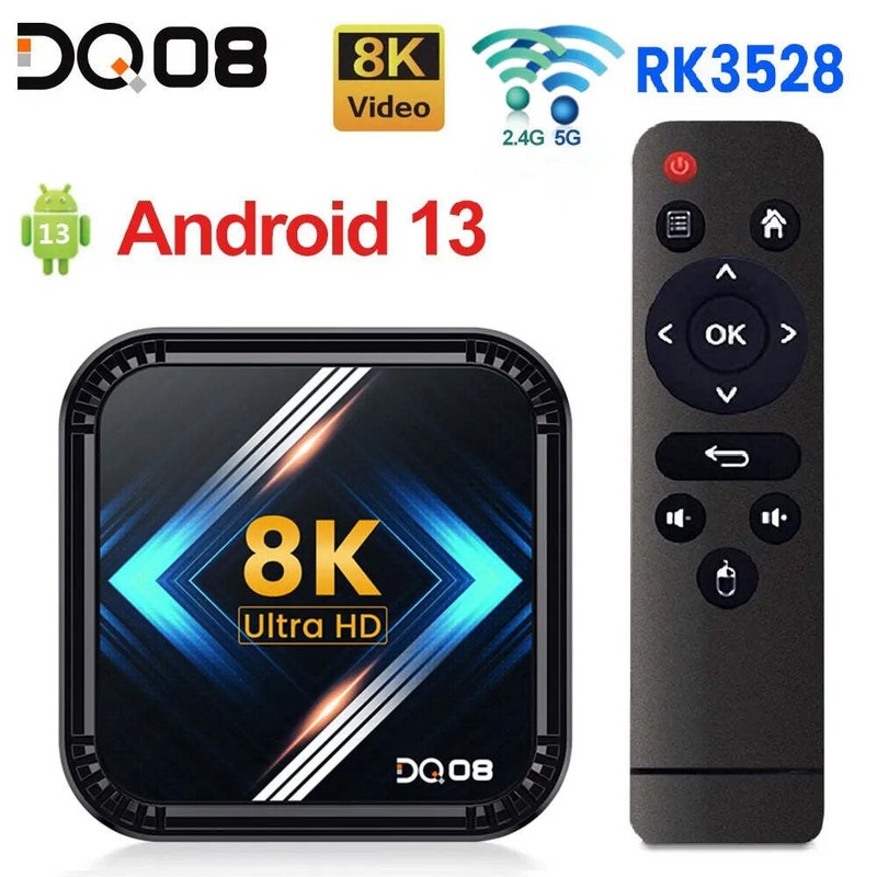 DQ08 RK3528 Smart TV Box Android 13 Quad Core Cortex A53 Support 8K Video 4K