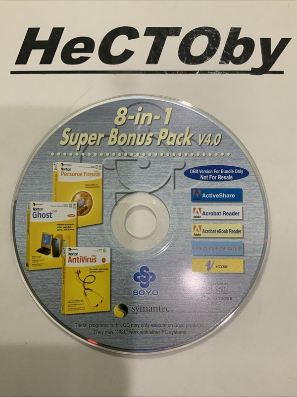 Symantec 8-in-1 Super Bonus Pack V4.0 Firewall, Ghost, AntiVirus SOYO 8 In 1 gallery