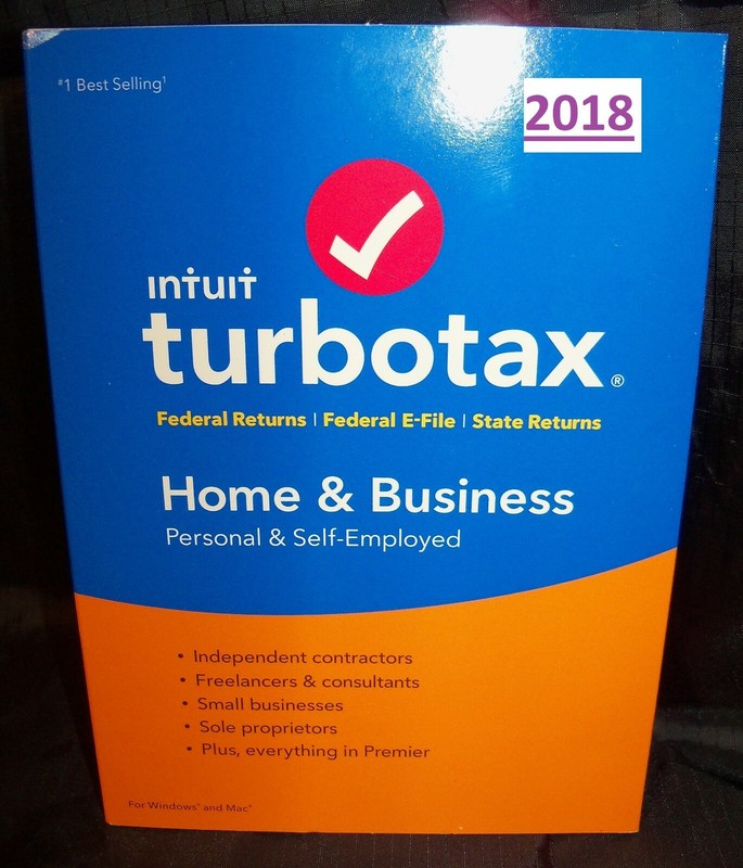 2018 Turbo Tax Home & Business New ‼️ Windows & Mac CD Federal & State returns